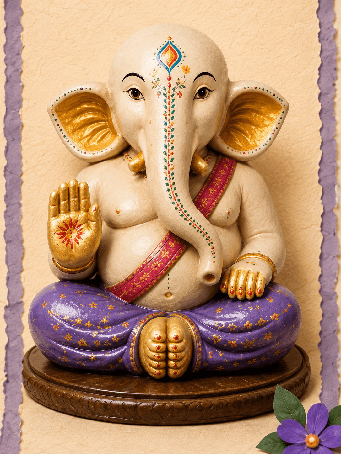 Painted Mazha Bappa colour idea 3